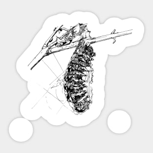 Caterpillar Art Sticker